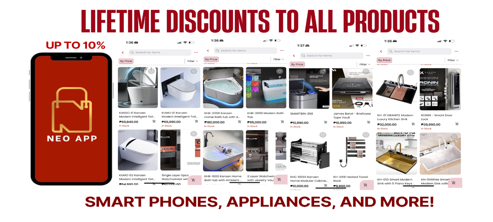 50% Discounts to all Products