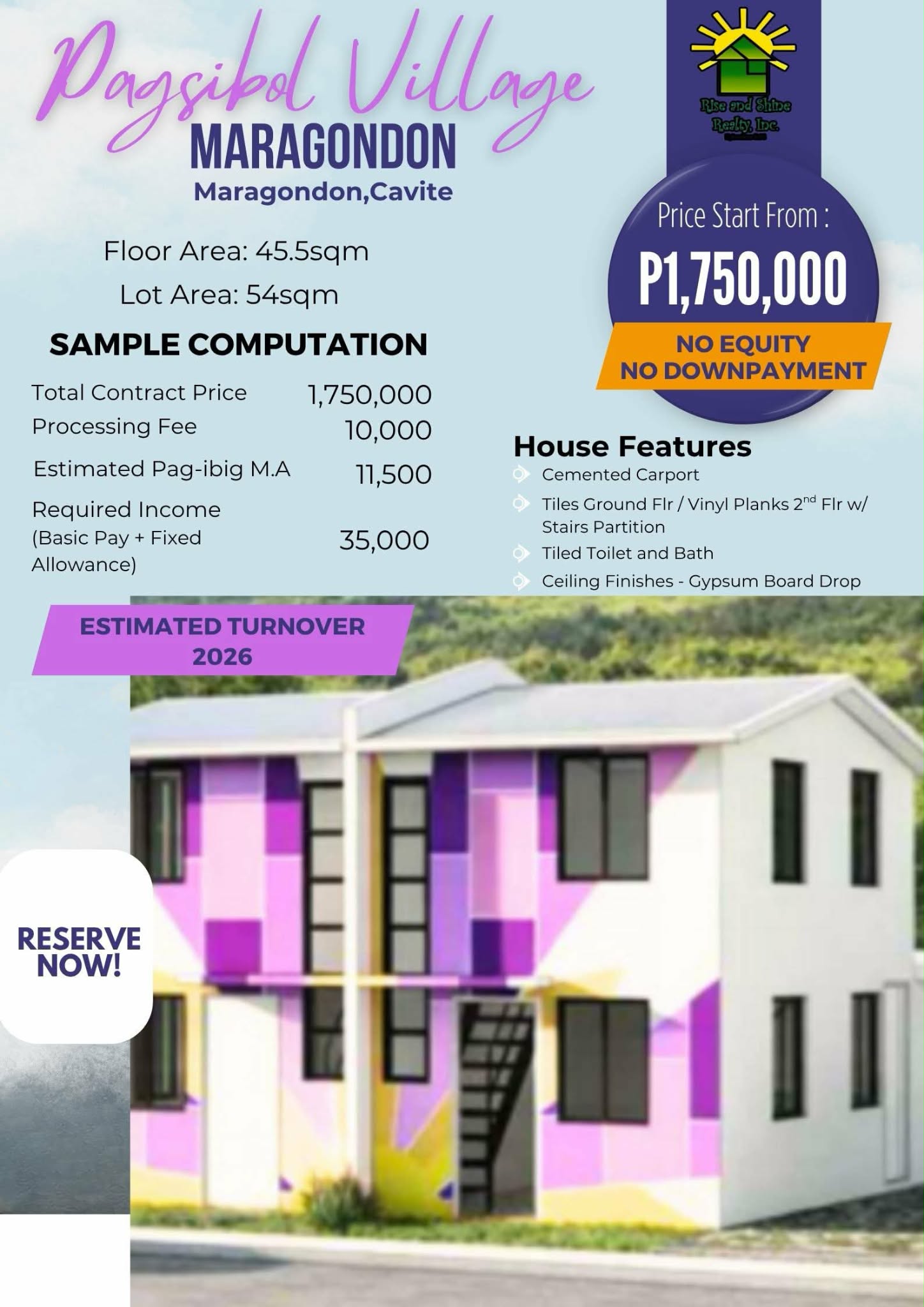 Pagsibol Maragondon (duplex with garage)